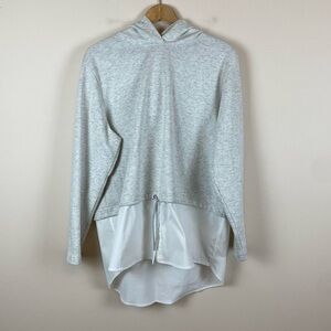Athleta Heather Grey Gallery Hoodie Top